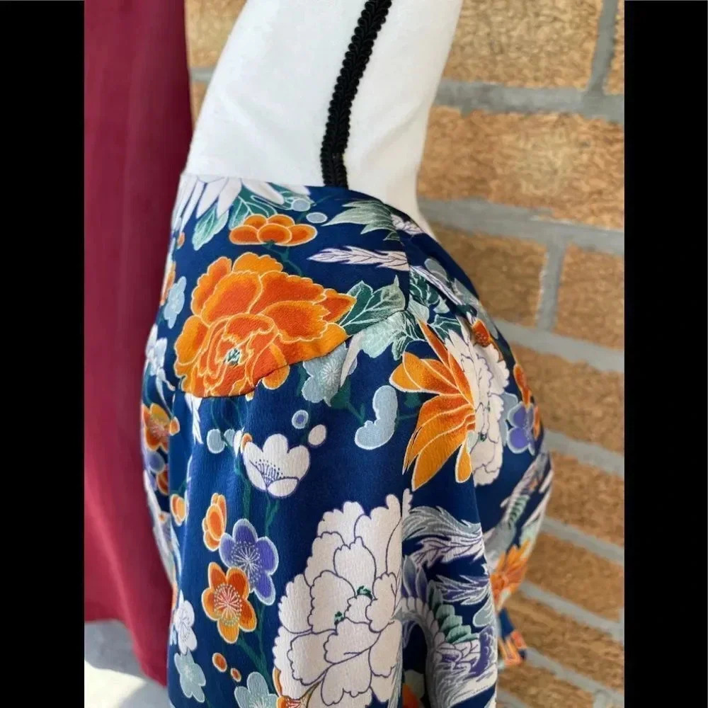 Highline Collective Asian Floral Kimono dress m - Picture 9 of 12